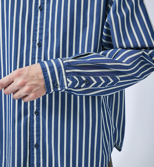 ABAHOUSE「【バイアスヨーク】オーバー ストライプシャツ」|シャツ・ブラウス|