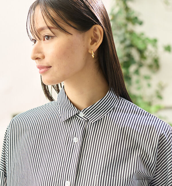 Rouge vif「ストライプタックフォルムシャツ」|シャツ・ブラウス|