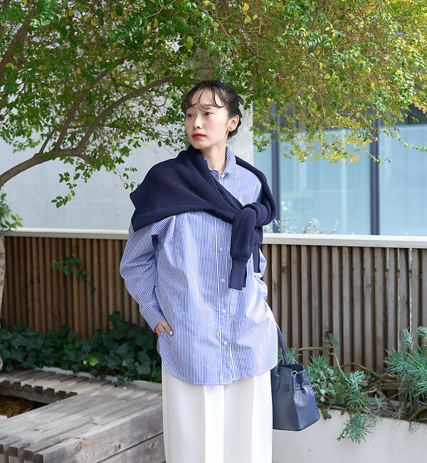 Rouge vif「ストライプタックフォルムシャツ」|シャツ・ブラウス|