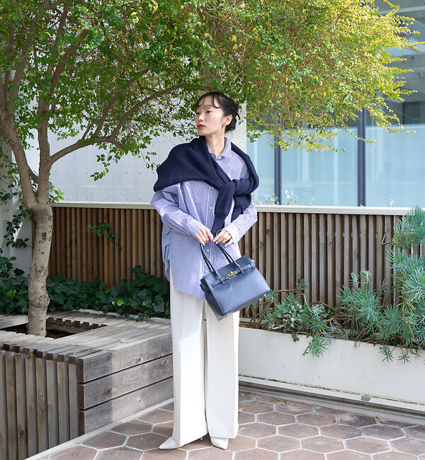 Rouge vif「ストライプタックフォルムシャツ」|シャツ・ブラウス|