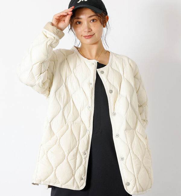 値下げ不可　【TAION/タイオン】オフホワイト　クルーネックダウンジャケットM 楽天市場】・TAION｜W City Crew Neck Down Jacket/ タイオン/シティ