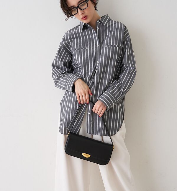 Rouge vif「【MAESTOSO/マエストソ】NOA BAGUETTE レザーショルダーバッグ」|ショルダー・メッセンジャー|