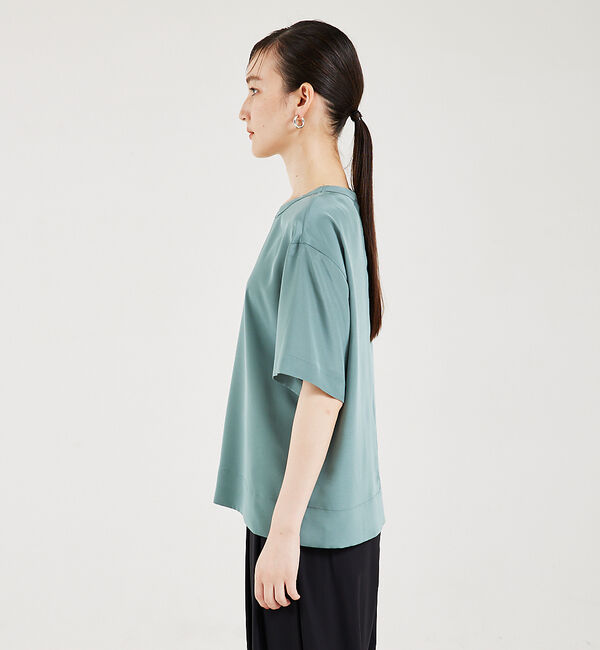 qualite「ストレッチデシンTブラウス」|シャツ・ブラウス|