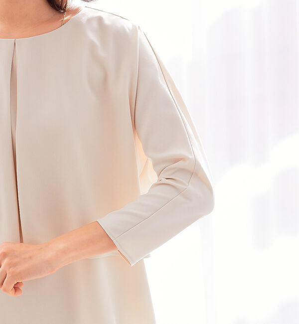 abahouse mavie「【セレモニー対応】バックフレアロングスリーブ&タイトスカートセットアップ」|シャツ・ブラウス|