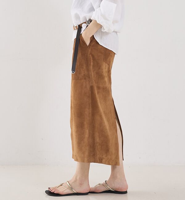 The Store by C' 「【COCUCA】スエードスリットスカート【予約】」|スカート|