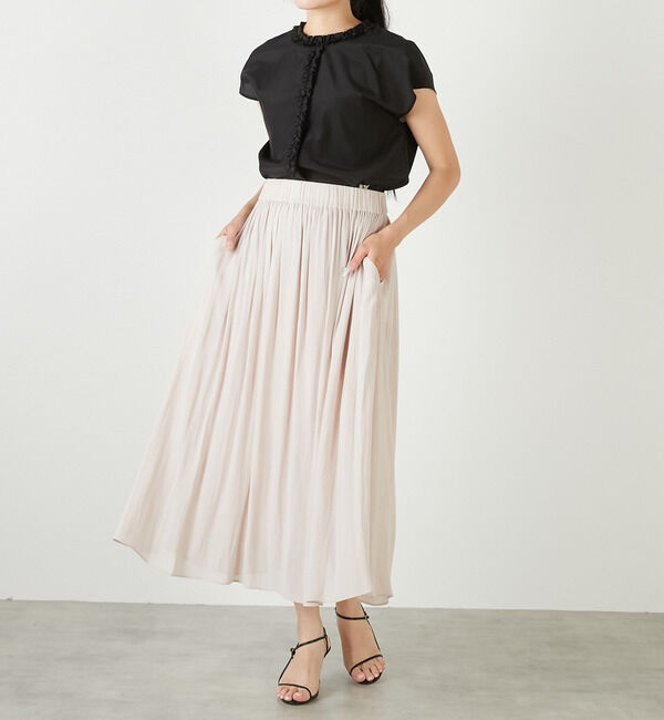 TIARA「ドライタッチギャザースカート」|スカート|