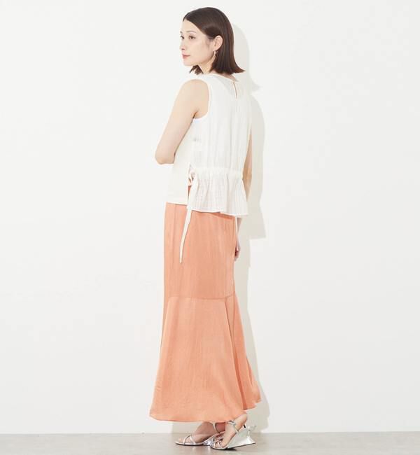 Soffitto「コットンリネンバックシアーブラウス」|シャツ・ブラウス|