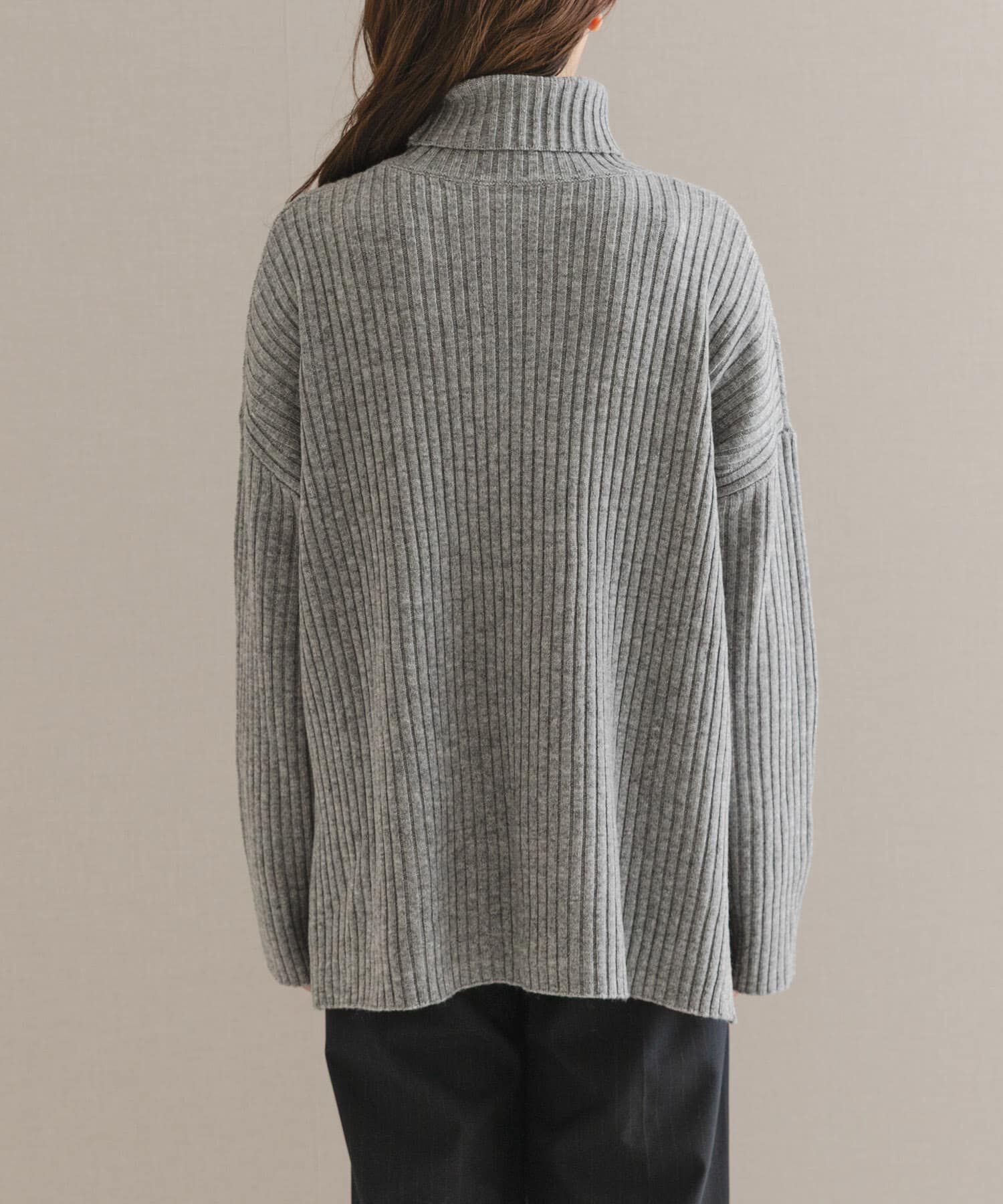 URBAN RESEARCH ROSSO「マシーンウォッシュ ワイドリブニット」|ニット・セーター|