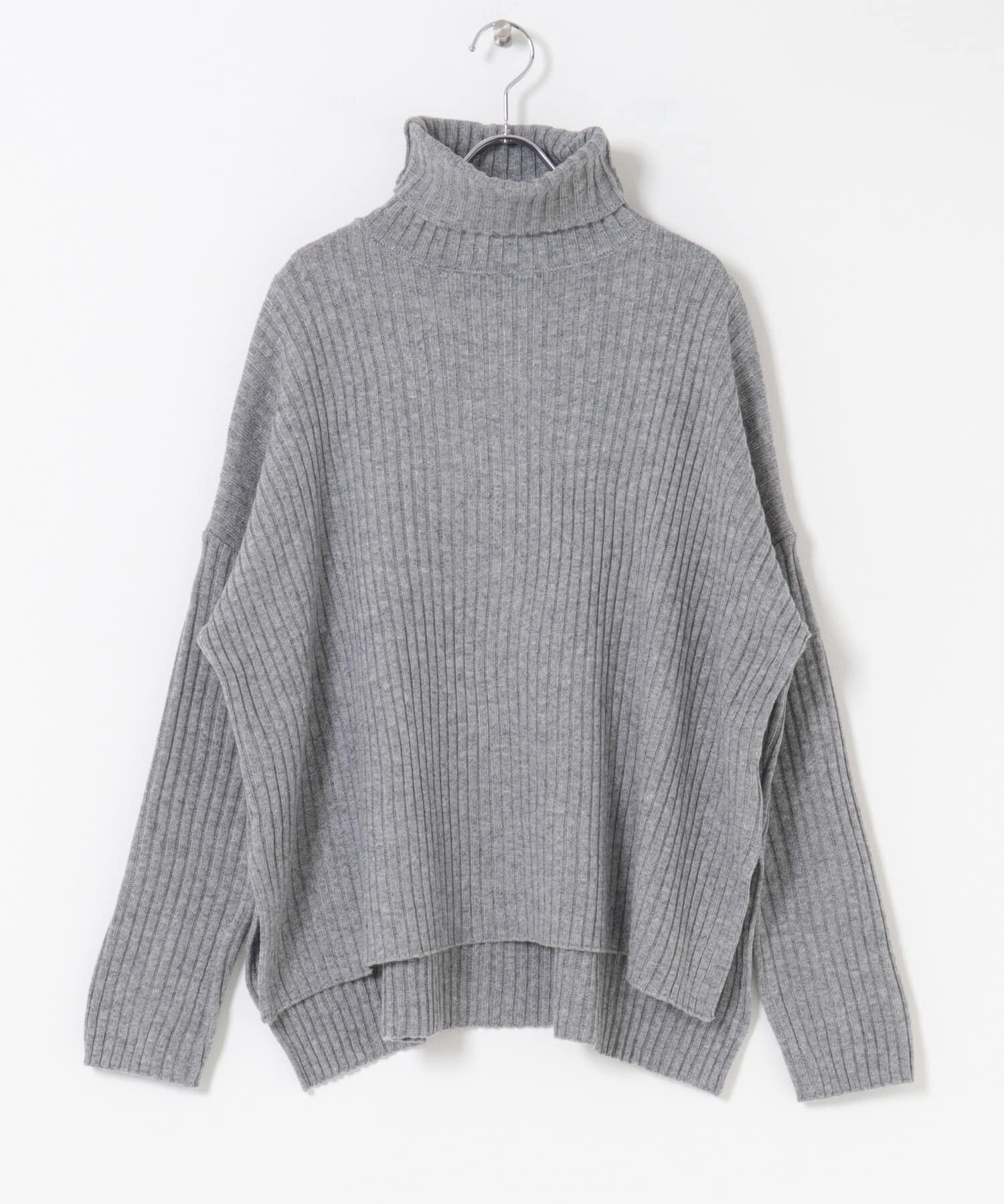 URBAN RESEARCH ROSSO「マシーンウォッシュ ワイドリブニット」|ニット・セーター|