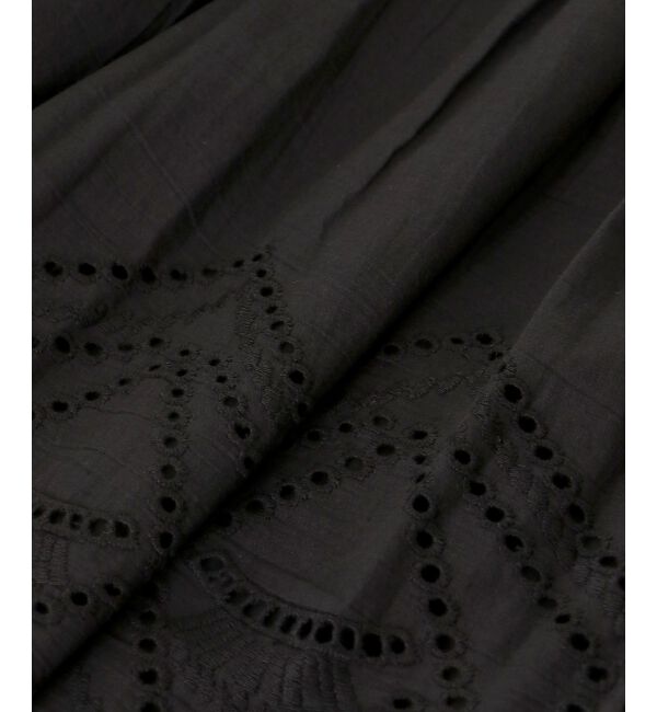 le.coeur blanc「《手洗い可能》カットワークレースギャザースカート」|スカート|