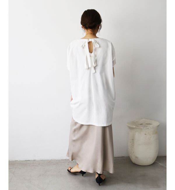  「《WEB限定アイテム》バックリボンデザイントップス」|Tシャツ・カットソー|