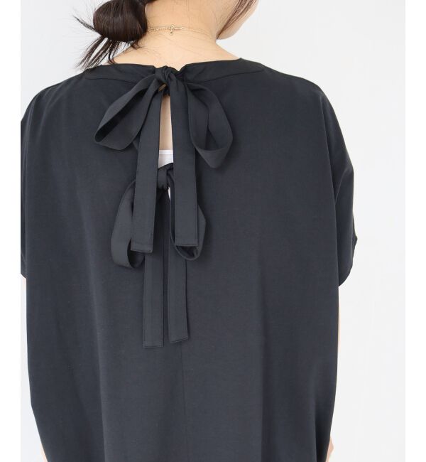  「《WEB限定アイテム》バックリボンデザイントップス」|Tシャツ・カットソー|