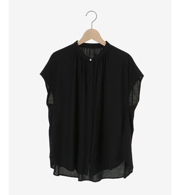  「《手洗い可能》T/R追撚フレンチスリーブブラウス」|シャツ・ブラウス|