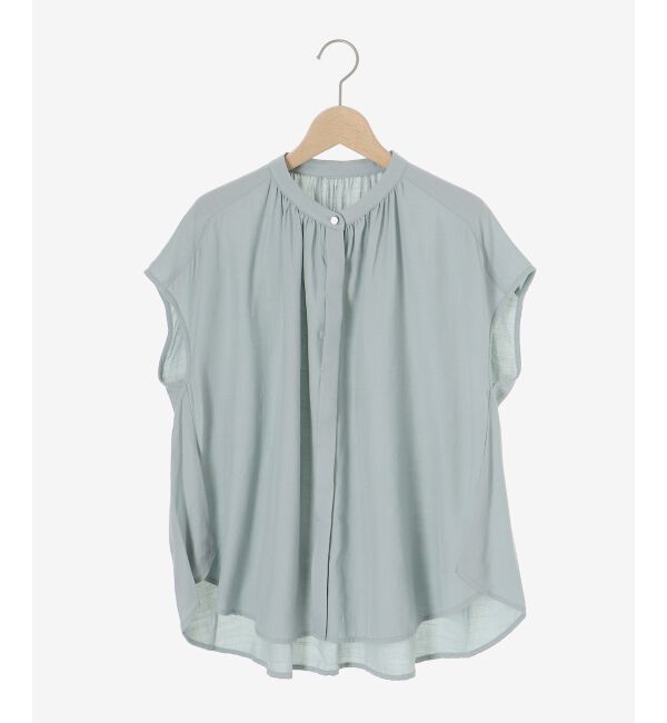  「《手洗い可能》T/R追撚フレンチスリーブブラウス」|シャツ・ブラウス|