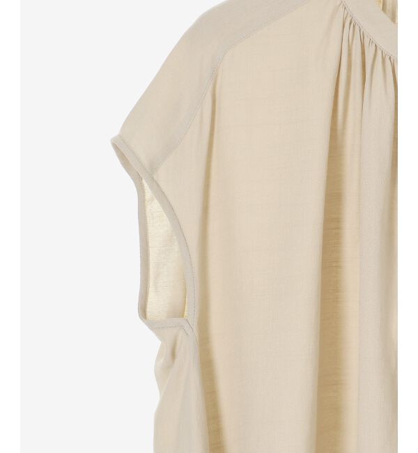  「《手洗い可能》T/R追撚フレンチスリーブブラウス」|シャツ・ブラウス|