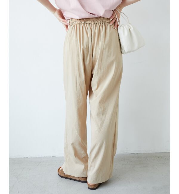  「《手洗い可能》RNストレッチセミワイドタックパンツ」|その他|