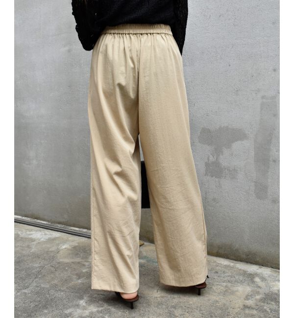  「《手洗い可能》RNストレッチセミワイドタックパンツ」|その他|