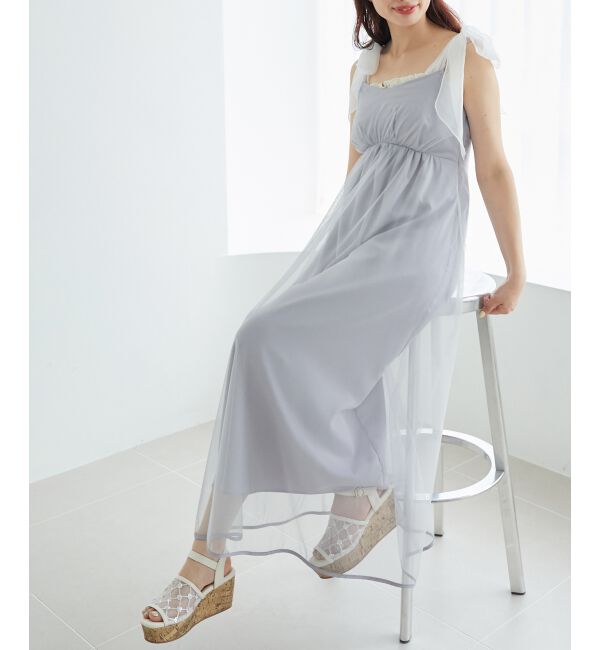  「エンブロイダリーチュールサンダル」|サンダル|