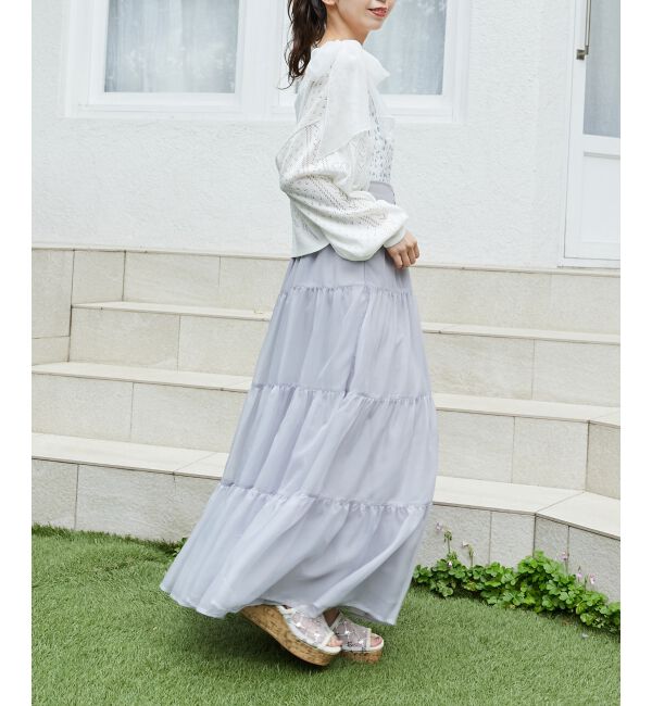  「エンブロイダリーチュールサンダル」|サンダル|