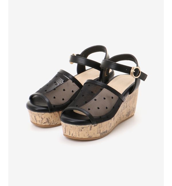  「エンブロイダリーチュールサンダル」|サンダル|