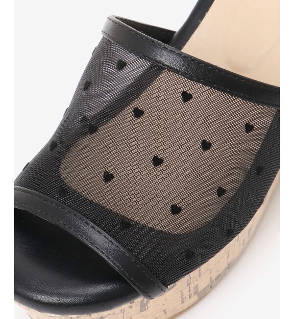  「エンブロイダリーチュールサンダル」|サンダル|