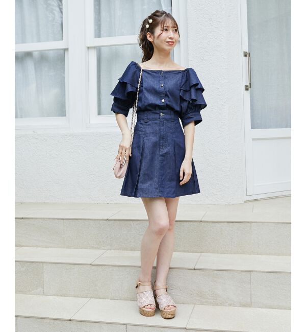  「エンブロイダリーチュールサンダル」|サンダル|