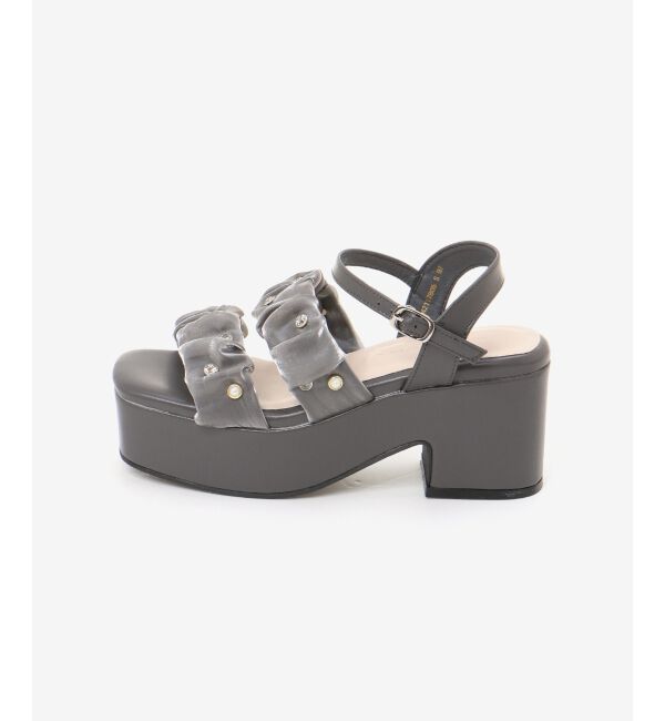 MAJESTICLEGON「シアービジュー厚底サンダル」|サンダル|