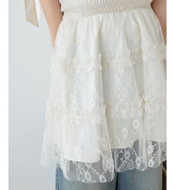 MAJESTICLEGON「マルチway肩リボンチュールビスチェ」|キャミソール|