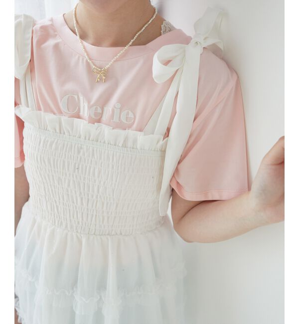 MAJESTICLEGON「マルチway肩リボンチュールビスチェ」|キャミソール|