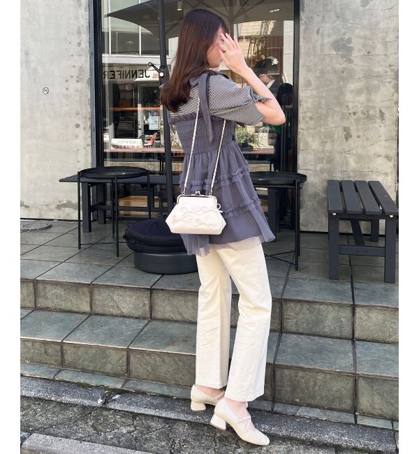 MAJESTICLEGON「マルチway肩リボンチュールビスチェ」|キャミソール|