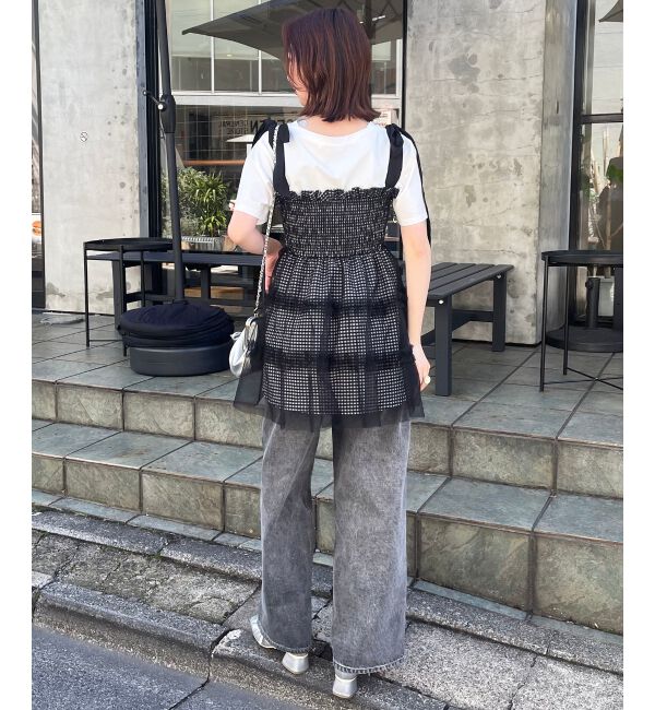 MAJESTICLEGON「マルチway肩リボンチュールビスチェ」|キャミソール|