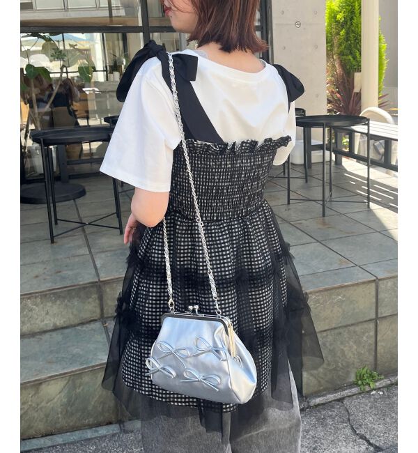 MAJESTICLEGON「マルチway肩リボンチュールビスチェ」|キャミソール|