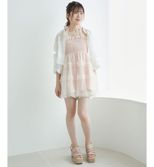 MAJESTICLEGON「マルチway肩リボンチュールビスチェ」|キャミソール|