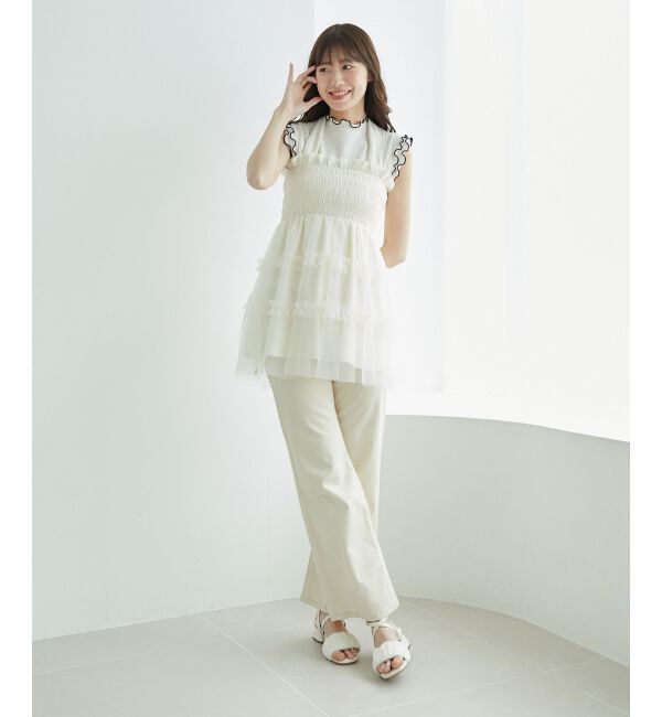 MAJESTICLEGON「マルチway肩リボンチュールビスチェ」|キャミソール|