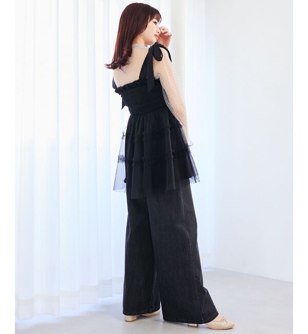 MAJESTICLEGON「マルチway肩リボンチュールビスチェ」|キャミソール|