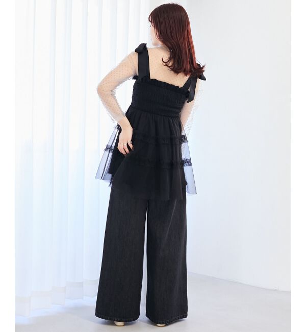 MAJESTICLEGON「マルチway肩リボンチュールビスチェ」|キャミソール|