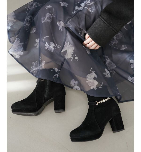 MAJESTICLEGON「取り外しできるパールブーツ」|ショートブーツ|