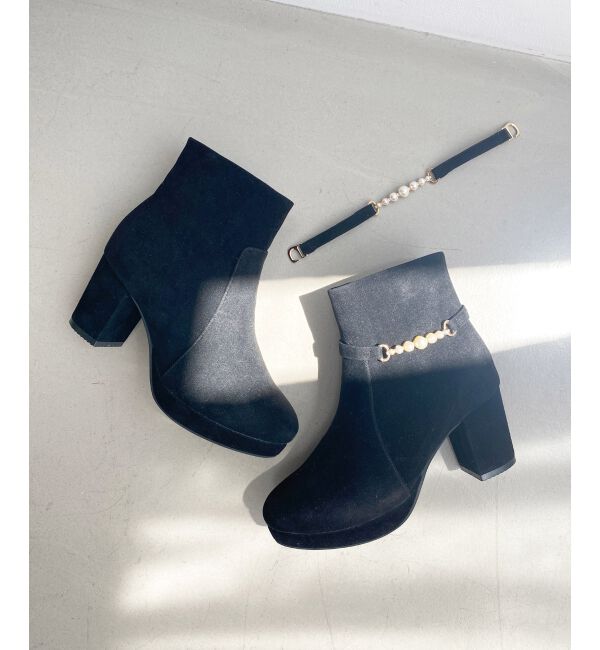 MAJESTICLEGON「取り外しできるパールブーツ」|ショートブーツ|