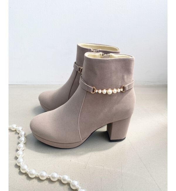MAJESTICLEGON「取り外しできるパールブーツ」|ショートブーツ|