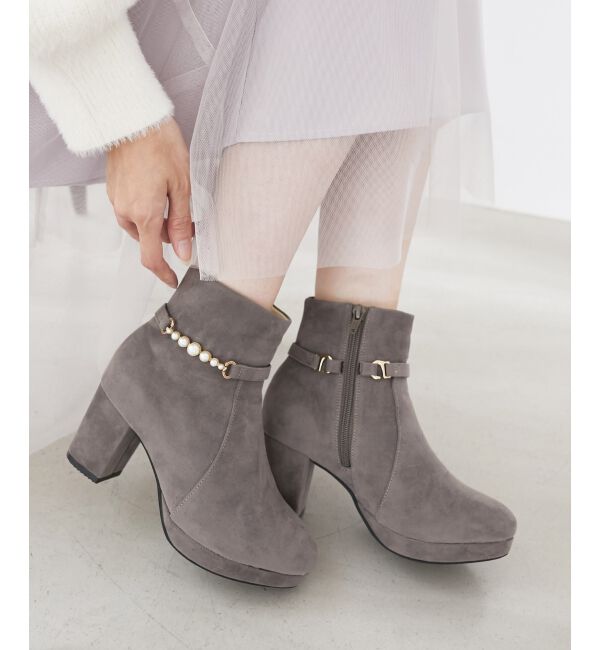 MAJESTICLEGON「取り外しできるパールブーツ」|ショートブーツ|