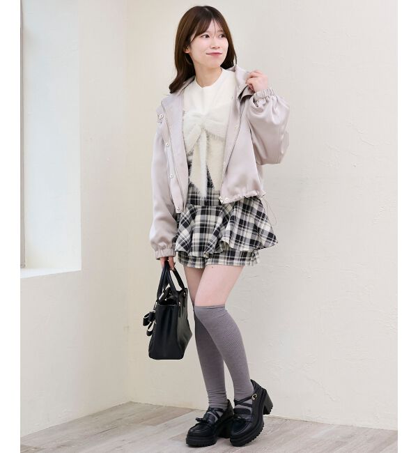  「レイヤードライクフレアショートスカパン」|キュロット|