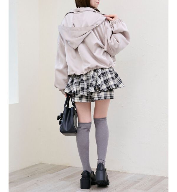  「レイヤードライクフレアショートスカパン」|キュロット|