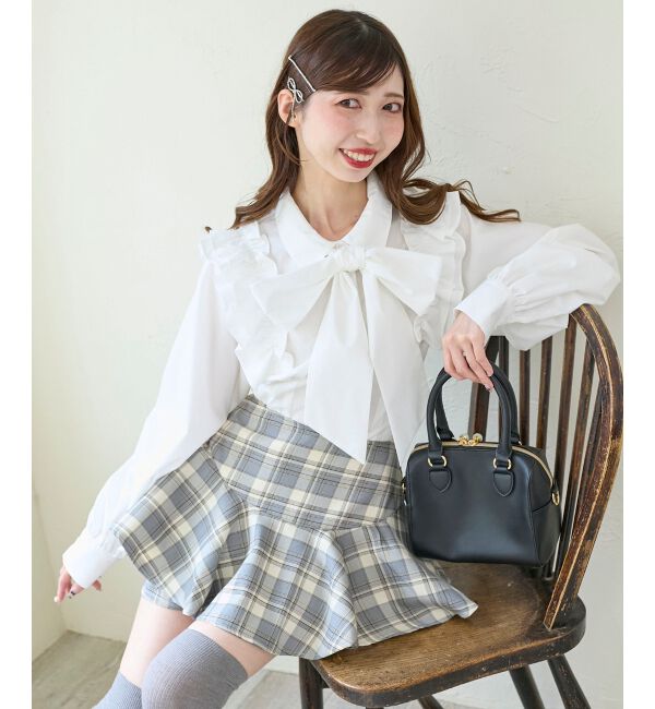  「レイヤードライクフレアショートスカパン」|キュロット|