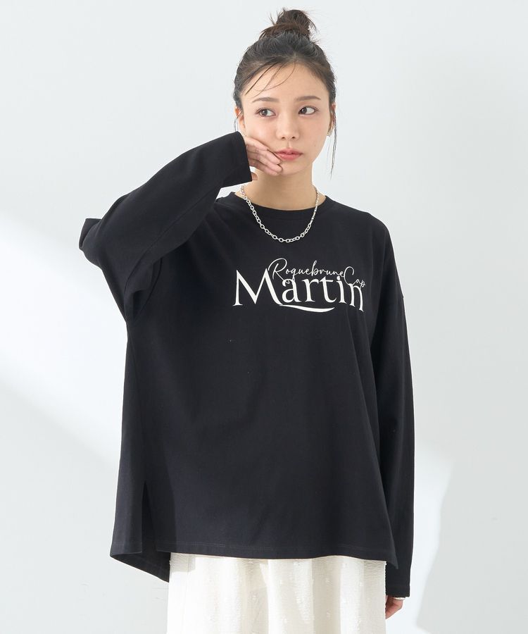 earth music&ecology「グラフィックロンT」|Tシャツ・カットソー|Black