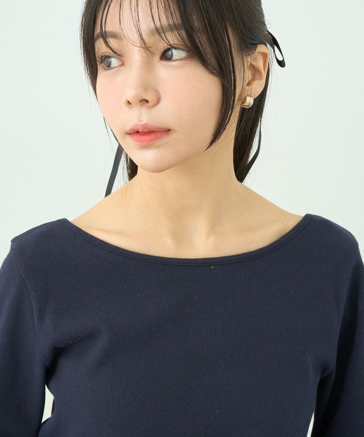 earth music&ecology「2WAYネックリブプルオーバー」|Tシャツ・カットソー|