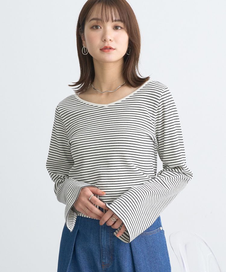 earth music&ecology「2WAYネックリブプルオーバー」|Tシャツ・カットソー|Border