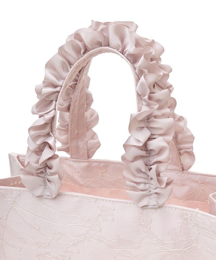 Maison de FLEUR「レースフリルハンドルスクエアトートSバッグ」|トートバッグ|