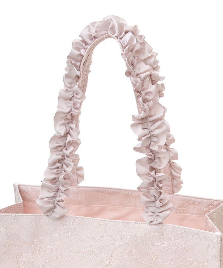 Maison de FLEUR「レースフリルハンドルスクエアトートMバッグ」|トートバッグ|