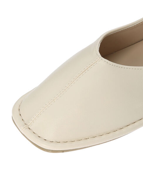  「【WEB限定】ふっくらクッションアウトステッチフラットシューズ」|パンプス|