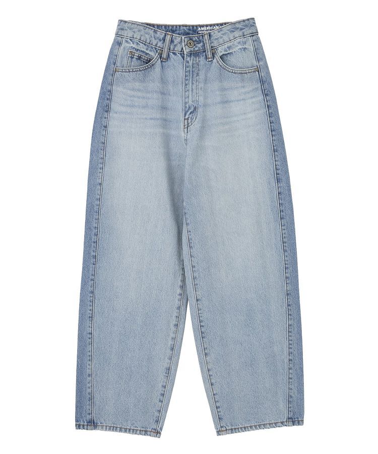 AMERICAN HOLIC「カーブデニムパンツ」|デニム|Light indigo